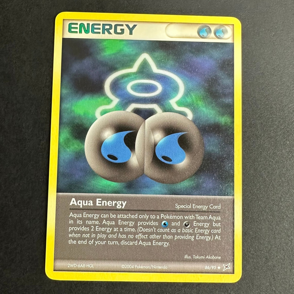 Pokemon TCG Aqua Energy EX Team Magma vs Team Aqua 86/95 Normal NM